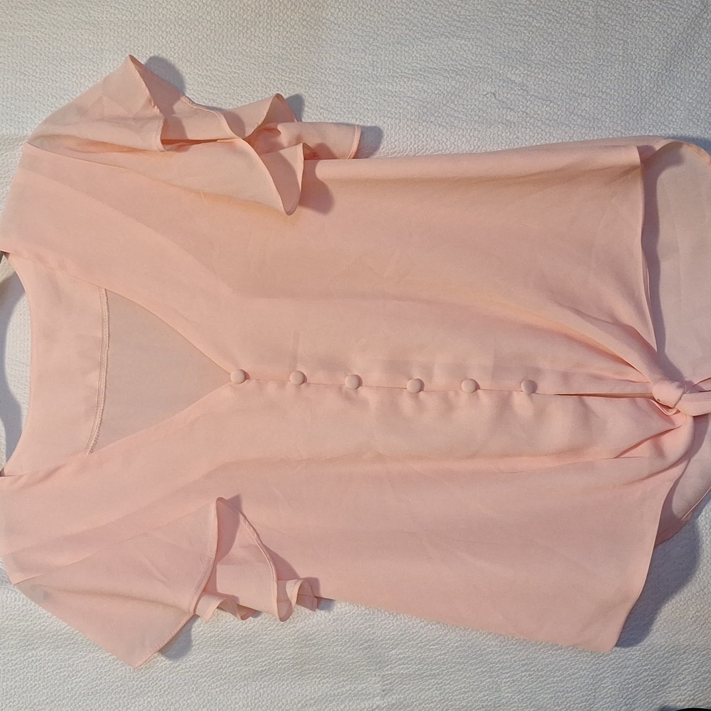HOTGIRL Loose  Top for Women Short Sleeve Summer V Neck Shirt - Picture 4 of 4